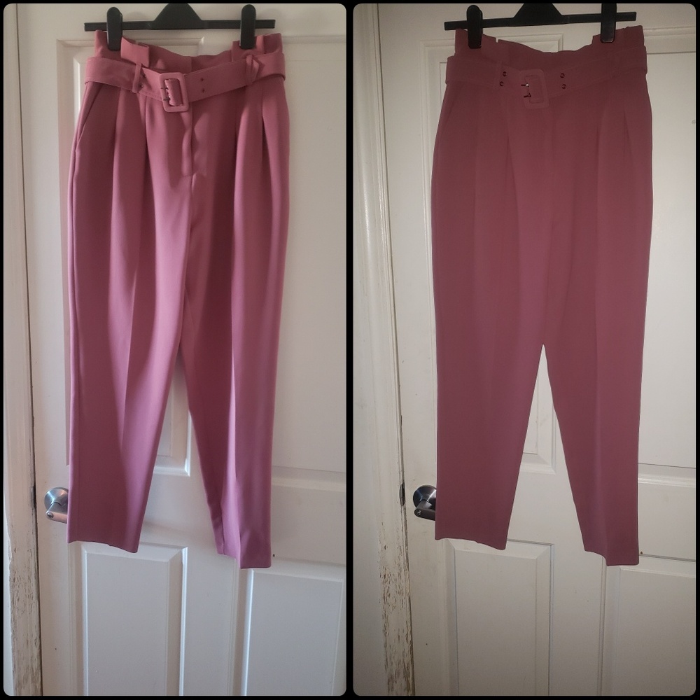 Topshop Belted Trouser Pants